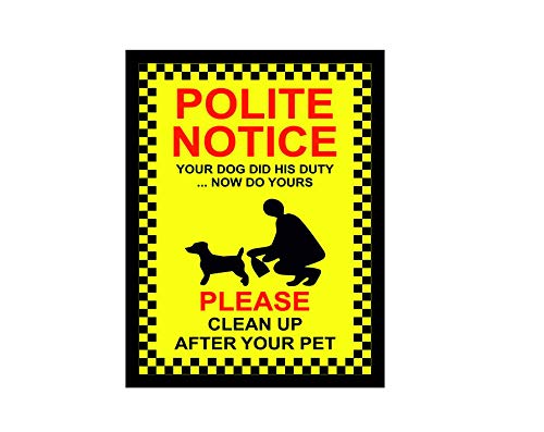 Eeypy �x���T�C�� ���m�点 Please Clean Up After Your Pet Dog Poo Mess ���^�� �L�� �� �v���[�N �T�C�� ���^�� �u���L�Ŕ� ���B���e�[�W �L�b�`�� 8x12�C���`