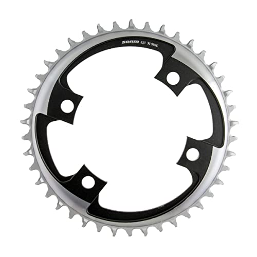SRAM 42T 107mm BCD 4-Bolt X-Sync Chainring Polar Gray