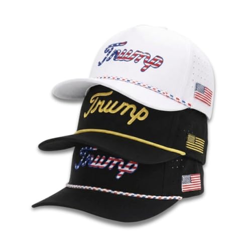 Image of Curves & Clubs Trump Golf Hats - One Size Adjustable Men's Hat - Breathable & Durable Trump Rope Hat - Perfect Golf Gift