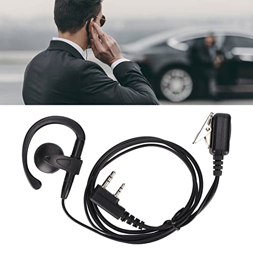 Fone de Ouvido Walkie Talkie, Cabo de Pvc Em Forma de G Plug and Play Rádio de 2 Vias Fone de Ouvido
