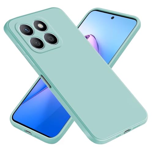 EASSGU Funda para Honor X8c (6.7' Inches), Carcasa de Silicona Suave de TPU - Cian Claro
