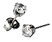 LONG POST Ear Piercing Earrings Silver 5mm Maxi Clear CZ "Studex System 75" Hypoallergenic by Studex