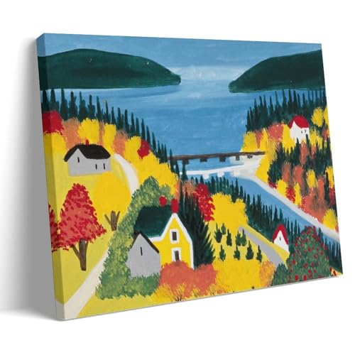 Affiche Maud Lewis Ben Loman art populaire paysage fluvial