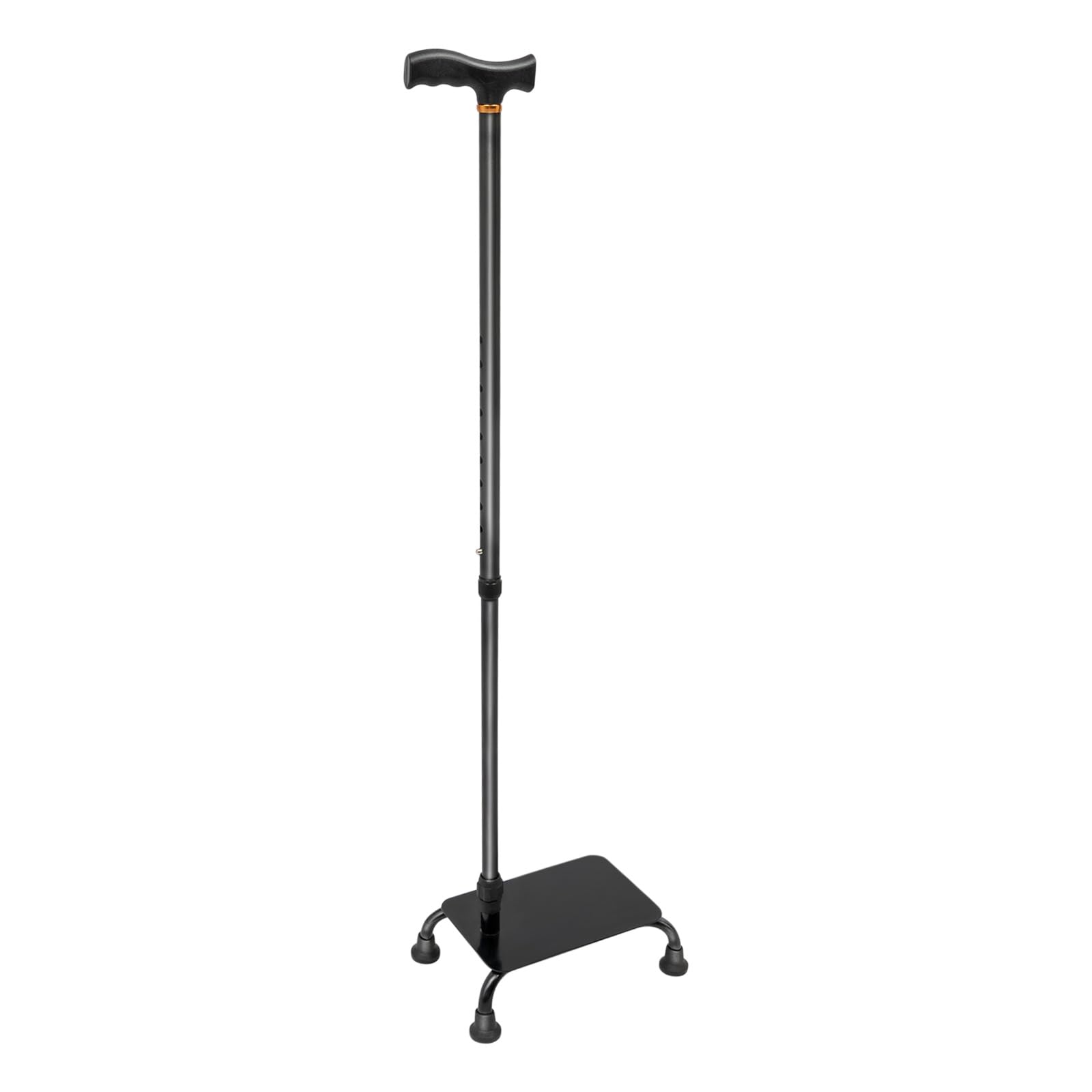 Stair Climbing Assist Cane Half Step Stair Lift Aid for Seniors Walker Climbing Stairway Aid Devices Aluminum Alloy Walking Stick, 85-105cm Adjustable Height, Black