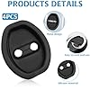 4Pcs Silicone Lock Accessories, Foldable Door Lock Cover Latch Protector, Taxi & Car-Hailing Protective Cover Set (Black) #2