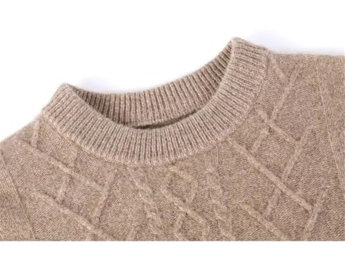Vsadsau Men Wool Knitted Sweater Thick Warm Oversized Sweater Casual Crew Neck Pullovers Jumpers3