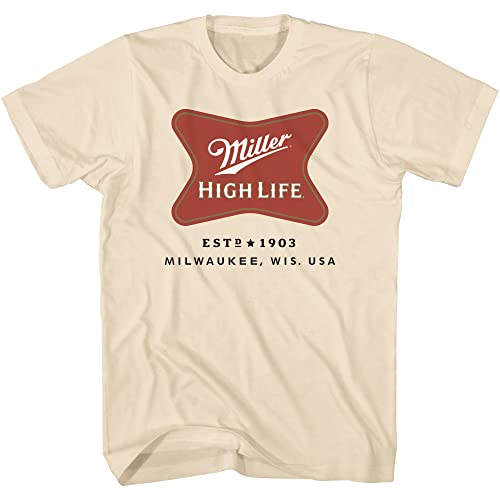 Miller High Life Mens Shirt - Beer Logo Graphic Light Shirt