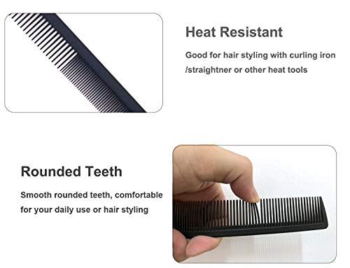 image for AFT90 Carbon Fiber Cutting Comb, Professional 8.15” Styling Comb, Ha