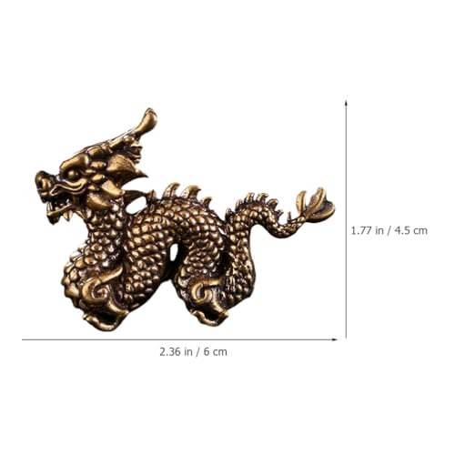 Décoration décorative pour tableau de bord figurine dragon laiton