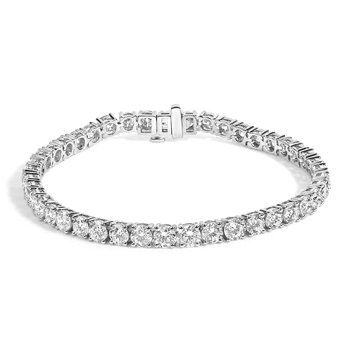 IGI Certified 14K White Gold 11.0 Cttw Lab Grown Diamond Tennis Bracelet
