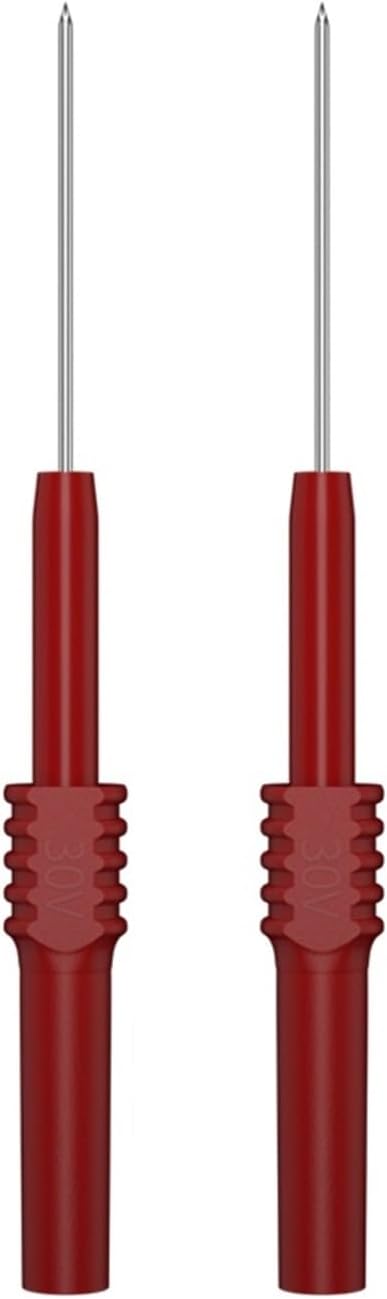 2PCS Test Leads Pin 1MM Flexible Test Probe Tips Electrical Connector 4MM Female Banana Multi-Meter Needle J.30010(2 red)