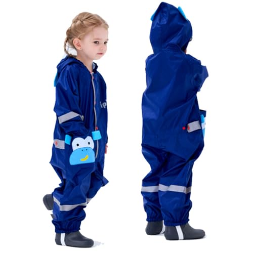 Kids Toddlers Rainsuit Boys Girls One Piece Rain Coat Waterproof Coverall Rain Suit4
