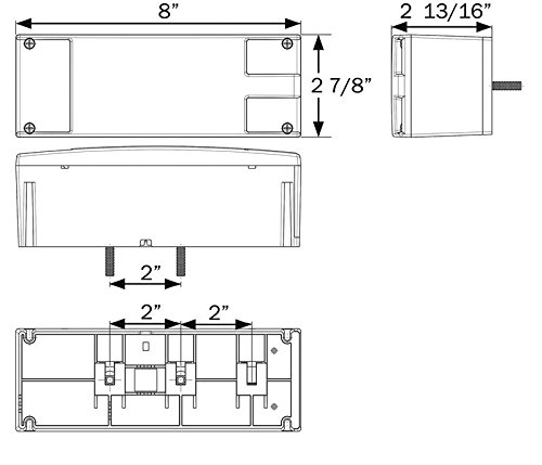 Optronics STL0017RBP ONE LED Low Profile Marine Tail Light, Red