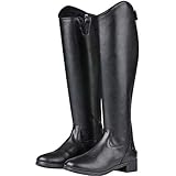 [page_title]-Saxon Damen Syntovia Tall Dress Stiefel (38 EU Weit/Kurz) (Schwarz)