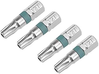 sourcing map 4pcs 25mm Long 1/4" Hex Shank T20 Security Torx High Quantity Screwdriver Bits S2 High Alloy Steel