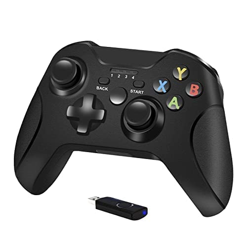 AUFGLO Drahtlos Controller für Xbox One, PC Gamepad mit 2.4G drahtlos Adapter, eingebaute Dual Vibration, kompatibel mit Xbox One/One S/One X/One Elite/PS3 Host/Windows 10 Cover