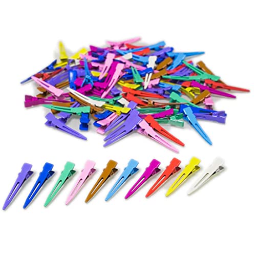 100 pinzas cabello cocodrilo colores surtidos 1.8 pulg miniatura 2
