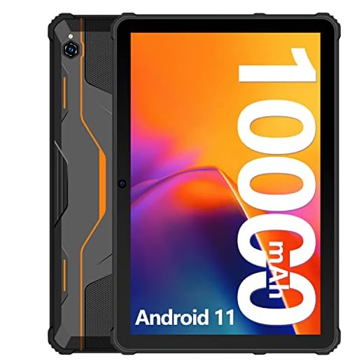 Rugged Tablet Android 11, OUKITEL RT1 10000mAh Large Battery 10.1 inch 1920*1200 FHD Screen, 4GB+64GB Memory, 16MP+16MP Camera, Octa-core IP68&IP69K Waterproof Tablet, 4G Dual SIM Wifi GPS OTG BT5.0