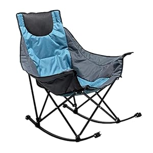 SUNNYFEEL Folding Camping Rocking Chair, Heavy Duty Recliner for Lawn/Outdoor/Picnic/Lounge/Patio