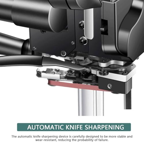 DPLXQPP Electric Rotary Fabric Cutting Machine Fabric Industrial Machines - Vertical Electric Fabric Cutting Machine for Leather/Rubber/Cardboard - Automatic Cutting Tools,8inches-220V