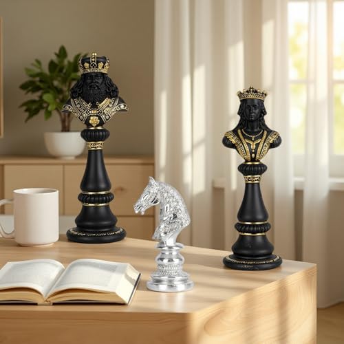 Figura Decorativa Estatuilla de Caballo Blanco de Ajedrez miniatura 5