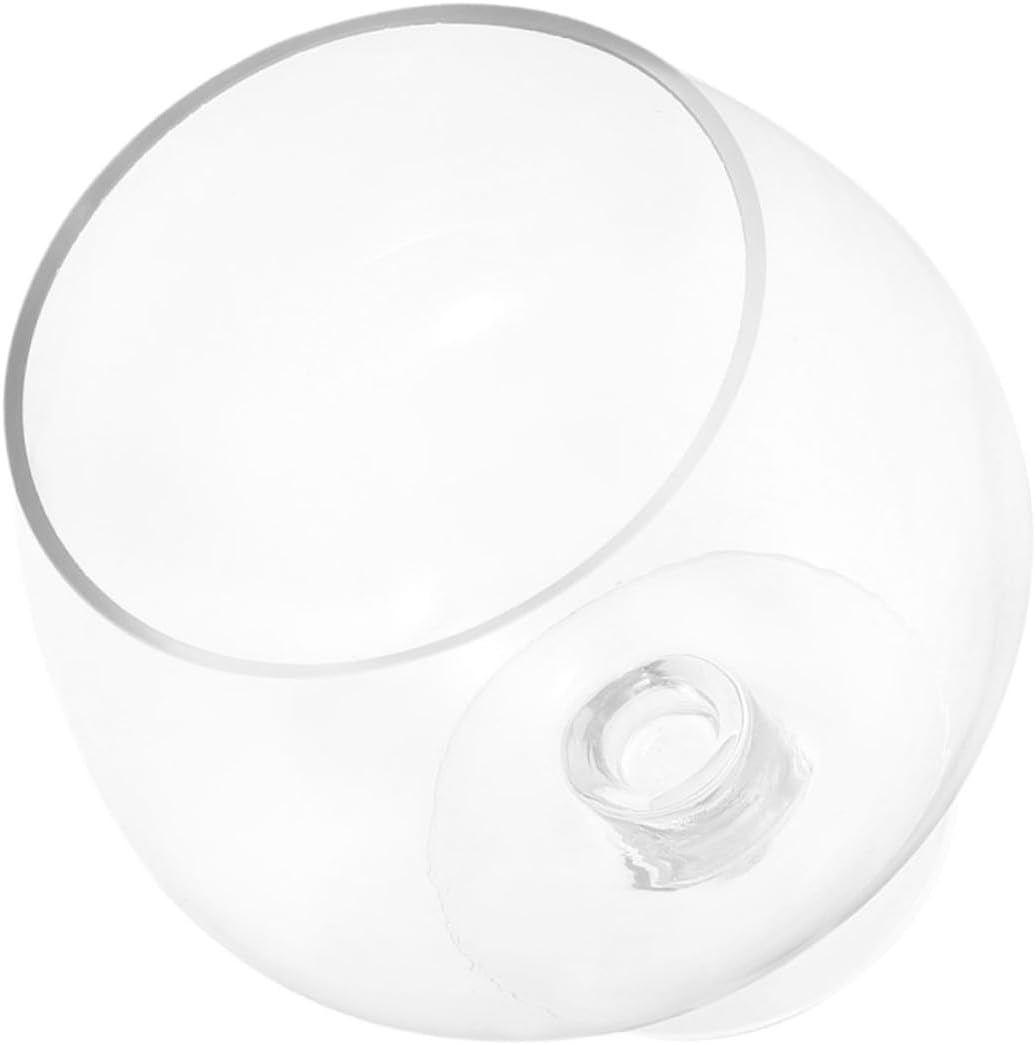 GANAZONO Glass Fish Bowl Aquarium Tank, 7000ml Desktop Goldfish Tank and Hydroponic Plant Vase for Betta Fish and Small Aquatic Pets, Multipurpose Glass Bowl for Home and Office Decor