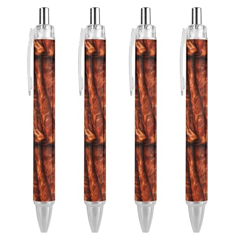 Bolígrafo retráctil de trazo limpio con punta fina de 0,5 mm Ribs en pack de 4 piezas