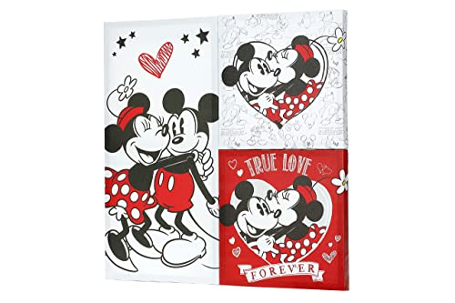 Mickie & Minnie Mouse True Love Forever Canvas Wall Art Decor Poster | 24X24 Disney Tv Show Room Posters & Artwork Decorations For Childrens Playroom & Nursery | 3Pc Multipack Set For Bedroom Walls #TOP3