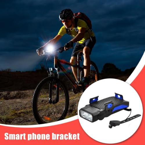 Faro de manillar a prueba de golpes con alarma sonora para bicicleta 7