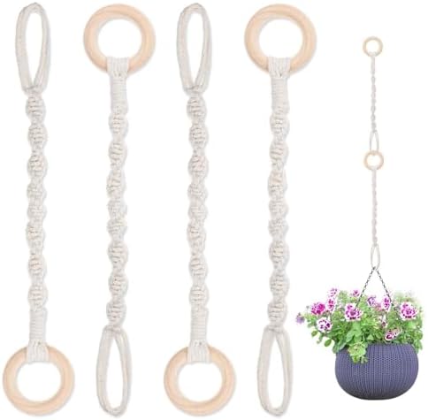 Amazon.com: TIPFIT Adjustable Macrame Plant Hanger Extenders in a 6 ...