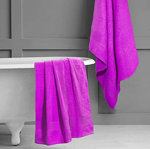 Textile Do Extra Large Super Jumbo Bath Sheet Towel 100% Egyptian Cotton XL Bath Sheets(100 x 200 cm-600 GSM) (Purple) - Image 2
