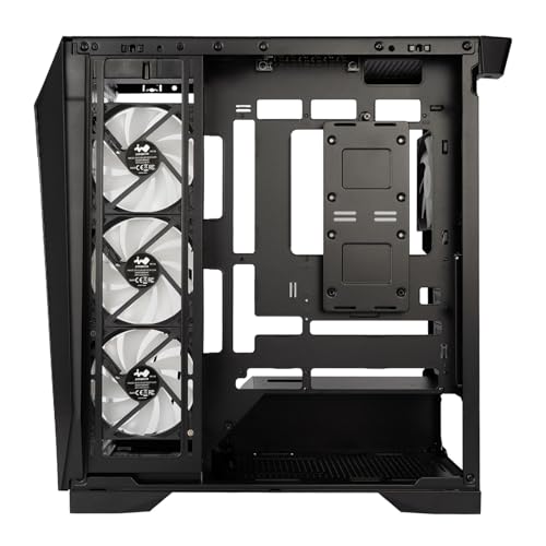 Gabinete para PC InWin Prism Mid Tower para juegos - Compatible con ATX y Mini-ITX - Vista panorámica ultra ancha - Soporta GPU hasta 435 mm - Incluye 4 ventiladores ARGB de 120 mm preinstalados (IW-CS-PRISMBLK-4VX120) miniatura 4