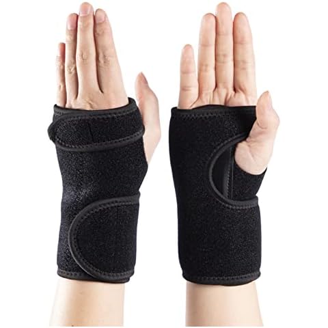 Shefave Wrist Support Brace Right /Left Hand with 2 Metal Splints for Joint Pain Arthritis Carpal Tunnel Pain Tendonitis for Men and Women (Left Hand, Black) Cover