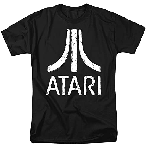 Articolo nuovo Atari Video Games Classic Logo Distressed Adulto T-Shirt Tee Nero 4XL