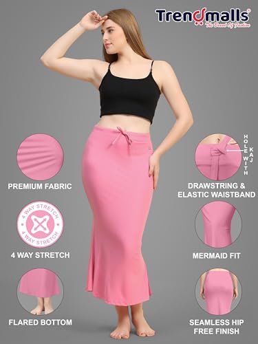 Image of TRENDMALLS Women's Polyester Spandex Saree Shapewear Petticoat for Women, Cotton Blended,Petticoat,Skirts for Women,Shape Wear Dress for Saree Shaper