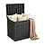 Mars Villa Deck Box, 31 Gallon Resin Indoor and Outdoor Storage Box Waterproof for Patio Furniture Cushions, Pool Supplies, Gardening Tools, Weatherproof and UV Resistant (Black)