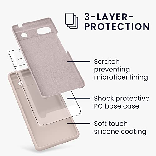 kwmobile Case Compatible with Google Pixel 6a Case - TPU Silicone Phone Cover with Soft Finish - Coconut Swirl - Image 2