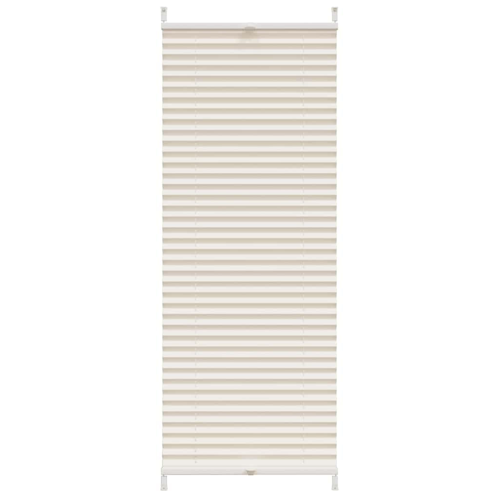 vidaXL Roleta plisowana, kremowa (40x100cm)
