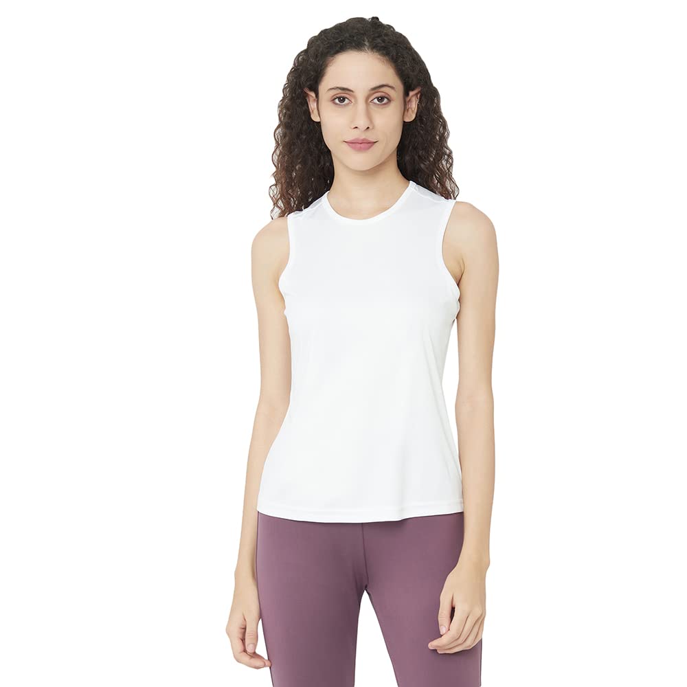 Women's Sleeveless Dryfit Polyster Sports Sando Active Tshirt