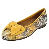 Schöne Ballerinas mit dekorativer Schleife auf der Vorderseite, kontrastierender Fersenleiste und Einfassung mit 1,8 cm Absatz ideal für den täglichen Gebrauch.