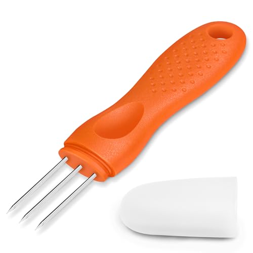 Wutfly Sausage Pricker Tool, 3-Prong Stainless Steel Air Release Poker for Casings, 5.5