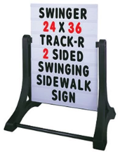 Standard 32”x42” White 2 Sided Changeable Message Board Swinger Sidewalk Curb Sign with Letters