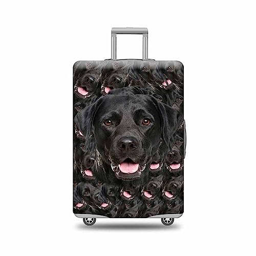 Labrador Suitcase Cover Funny Dog Head Face Travel Luggage Cover Fits 29-32 Inch Pet Animal Washable Suitcase Protector