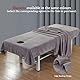 Morbuy Massageliege Laken mit Gesichtsloch, Handtuch für Massageliege, Waschbare Atmungsaktiv Weich Mikrofaser Gesichtsauflage für Massageliege für Schönheitsbett Spa Schönheit (210x120cm, Grau)