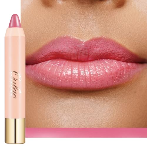 Oulac Light Pink Moisturizing Lipstick Tinted Lip Balm - Hydrating Lip Crayon for Dry Lips & Blush - Lip Colour and Cheeks Makeup