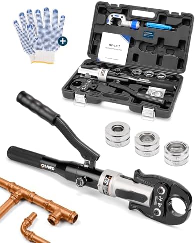 Copper Tube Fittings Hydraulic Pipe Crimping Tool with 1/2 inch,3...