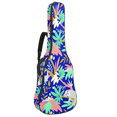 Sac à dos guitare acoustique imperméable anti-pluie motif toucan jungle pour protéger votre instrument