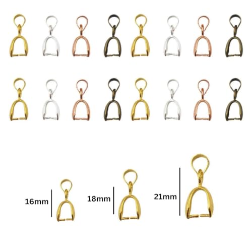 Image of Satra Traders Pendant Pinch Clasp Charm Connector | Size : 18mm | Qty : 25pcs