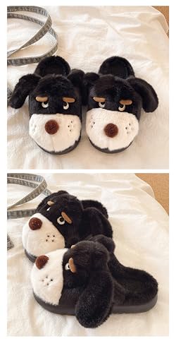 Dog slippers cartoon animal home plush warm and non slip slippers for men and women4