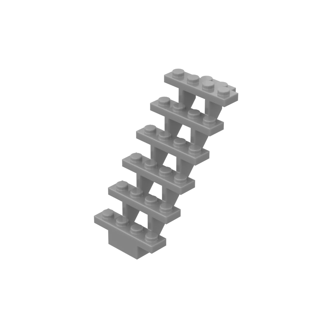 Ornaments 7X4X6 Stair Ladder 5PCS Compatible with Lego GDS-90031 30134 Classic Bulk Toy MOC Color:Flat Silver 315